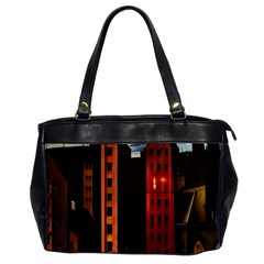 Sci-fi Futuristic Science Fiction City Neon Scene Artistic Technology Machine Fantasy Gothic Town Bu Oversize Office Handbag