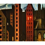 Sci-fi Futuristic Science Fiction City Neon Scene Artistic Technology Machine Fantasy Gothic Town Bu Deluxe Canvas 14  x 11  (Stretched) 14  x 11  x 1.5  Stretched Canvas