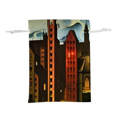 Sci-fi Futuristic Science Fiction City Neon Scene Artistic Technology Machine Fantasy Gothic Town Bu Lightweight Drawstring Pouch (s)