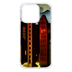 Sci-fi Futuristic Science Fiction City Neon Scene Artistic Technology Machine Fantasy Gothic Town Bu Iphone 14 Pro Tpu Uv Print Case by Posterlux