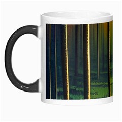 Outdoors Night Moon Full Moon Trees Setting Scene Forest Woods Light Moonlight Nature Wilderness Lan Morph Mug by Posterlux