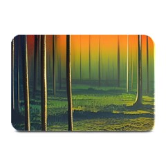 Outdoors Night Moon Full Moon Trees Setting Scene Forest Woods Light Moonlight Nature Wilderness Lan Plate Mats