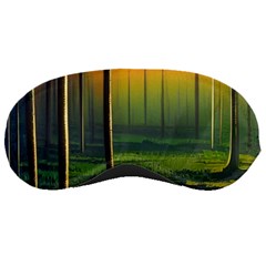 Outdoors Night Moon Full Moon Trees Setting Scene Forest Woods Light Moonlight Nature Wilderness Lan Sleep Mask by Posterlux