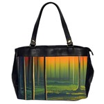 Outdoors Night Moon Full Moon Trees Setting Scene Forest Woods Light Moonlight Nature Wilderness Lan Oversize Office Handbag (2 Sides) Front