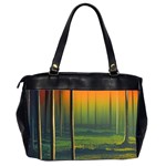 Outdoors Night Moon Full Moon Trees Setting Scene Forest Woods Light Moonlight Nature Wilderness Lan Oversize Office Handbag (2 Sides) Back