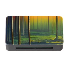 Outdoors Night Moon Full Moon Trees Setting Scene Forest Woods Light Moonlight Nature Wilderness Lan Memory Card Reader With Cf by Posterlux