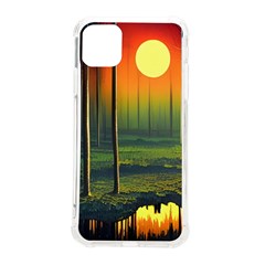 Outdoors Night Moon Full Moon Trees Setting Scene Forest Woods Light Moonlight Nature Wilderness Lan Iphone 11 Pro Max 6 5 Inch Tpu Uv Print Case by Posterlux