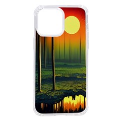 Outdoors Night Moon Full Moon Trees Setting Scene Forest Woods Light Moonlight Nature Wilderness Lan Iphone 14 Pro Max Tpu Uv Print Case by Posterlux