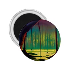 Nature Swamp Water Sunset Spooky Night Reflections Bayou Lake 2 25  Magnets