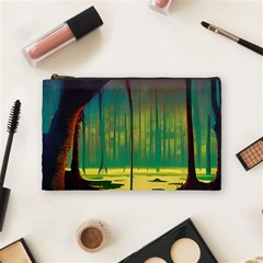 Nature Swamp Water Sunset Spooky Night Reflections Bayou Lake Cosmetic Bag (medium)