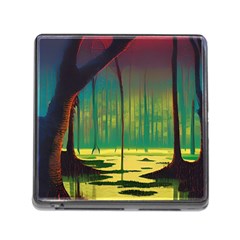 Nature Swamp Water Sunset Spooky Night Reflections Bayou Lake Memory Card Reader (square 5 Slot)