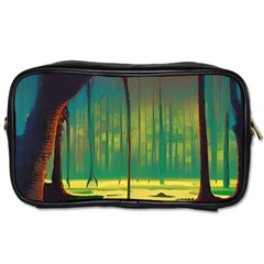 Nature Swamp Water Sunset Spooky Night Reflections Bayou Lake Toiletries Bag (one Side) by Posterlux