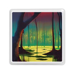 Nature Swamp Water Sunset Spooky Night Reflections Bayou Lake Memory Card Reader (square) by Posterlux