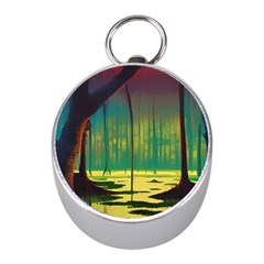 Nature Swamp Water Sunset Spooky Night Reflections Bayou Lake Mini Silver Compasses