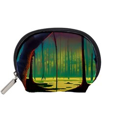 Nature Swamp Water Sunset Spooky Night Reflections Bayou Lake Accessory Pouch (small) by Posterlux