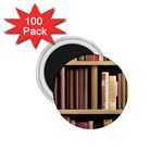 Books Bookshelves Office Fantasy Background Artwork Book Cover Apothecary Book Nook Literature Libra 1.75  Magnets (100 pack)  Front