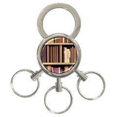 Books Bookshelves Office Fantasy Background Artwork Book Cover Apothecary Book Nook Literature Libra 3-Ring Key Chain