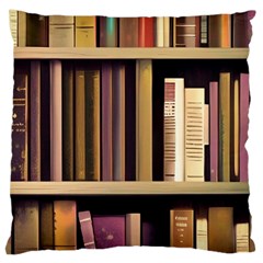 Books Bookshelves Office Fantasy Background Artwork Book Cover Apothecary Book Nook Literature Libra Large Cushion Case (One Side)