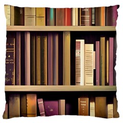 Books Bookshelves Office Fantasy Background Artwork Book Cover Apothecary Book Nook Literature Libra Standard Premium Plush Fleece Cushion Case (One Side)