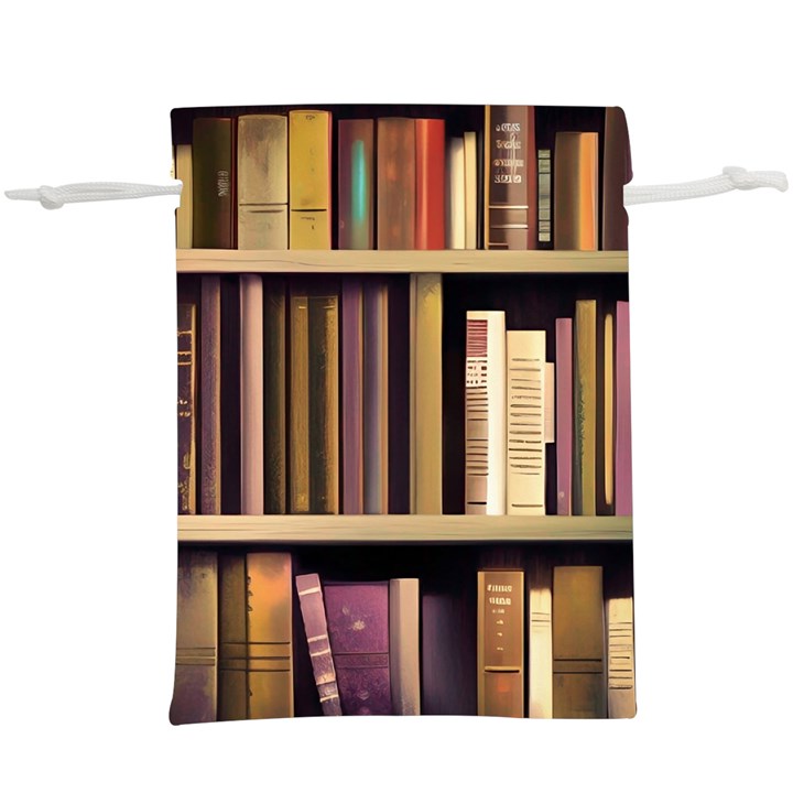 Books Bookshelves Office Fantasy Background Artwork Book Cover Apothecary Book Nook Literature Libra Lightweight Drawstring Pouch (XL)