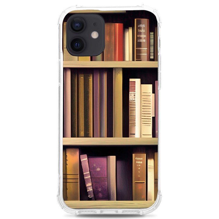 Books Bookshelves Office Fantasy Background Artwork Book Cover Apothecary Book Nook Literature Libra iPhone 12/12 Pro TPU UV Print Case