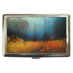 Wildflowers Field Outdoors Clouds Trees Cover Art Storm Mysterious Dream Landscape Cigarette Money Case by Posterlux