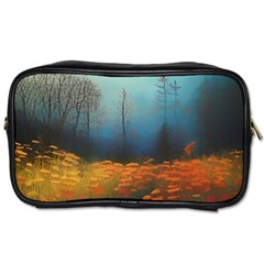 Wildflowers Field Outdoors Clouds Trees Cover Art Storm Mysterious Dream Landscape Toiletries Bag (one Side) by Posterlux