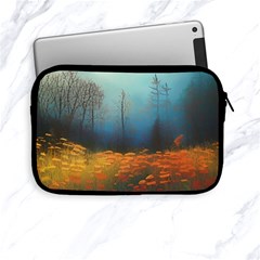 Wildflowers Field Outdoors Clouds Trees Cover Art Storm Mysterious Dream Landscape Apple Ipad Mini Zipper Cases by Posterlux