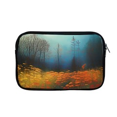 Wildflowers Field Outdoors Clouds Trees Cover Art Storm Mysterious Dream Landscape Apple Macbook Pro 13  Zipper Case by Posterlux