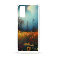 Wildflowers Field Outdoors Clouds Trees Cover Art Storm Mysterious Dream Landscape Samsung Galaxy S20 6 2 Inch Tpu Uv Case by Posterlux