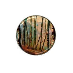 Woodland Woods Forest Trees Nature Outdoors Mist Moon Background Artwork Book Hat Clip Ball Marker by Posterlux