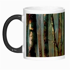 Woodland Woods Forest Trees Nature Outdoors Mist Moon Background Artwork Book Morph Mug by Posterlux