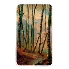 Woodland Woods Forest Trees Nature Outdoors Mist Moon Background Artwork Book Memory Card Reader (rectangular) by Posterlux