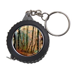 Woodland Woods Forest Trees Nature Outdoors Mist Moon Background Artwork Book Measuring Tape by Posterlux