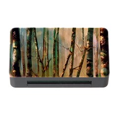 Woodland Woods Forest Trees Nature Outdoors Mist Moon Background Artwork Book Memory Card Reader With Cf by Posterlux