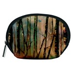 Woodland Woods Forest Trees Nature Outdoors Mist Moon Background Artwork Book Accessory Pouch (Medium) Front