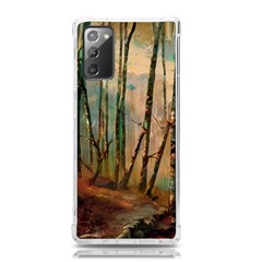 Woodland Woods Forest Trees Nature Outdoors Mist Moon Background Artwork Book Samsung Galaxy Note 20 Tpu Uv Case