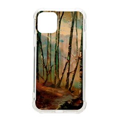 Woodland Woods Forest Trees Nature Outdoors Mist Moon Background Artwork Book Iphone 11 Pro 5 8 Inch Tpu Uv Print Case by Posterlux