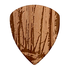 Woodland Woods Forest Trees Nature Outdoors Mist Moon Background Artwork Book Wood Guitar Pick (set Of 10) by Posterlux