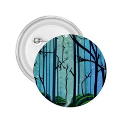 Nature Outdoors Night Trees Scene Forest Woods Light Moonlight Wilderness Stars 2 25  Buttons