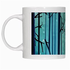 Nature Outdoors Night Trees Scene Forest Woods Light Moonlight Wilderness Stars White Mug