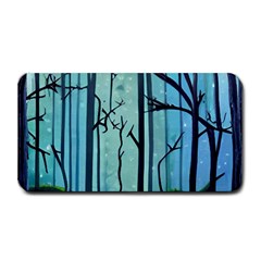 Nature Outdoors Night Trees Scene Forest Woods Light Moonlight Wilderness Stars Medium Bar Mat