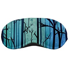 Nature Outdoors Night Trees Scene Forest Woods Light Moonlight Wilderness Stars Sleep Mask by Posterlux