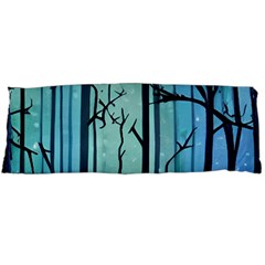 Nature Outdoors Night Trees Scene Forest Woods Light Moonlight Wilderness Stars Body Pillow Case (dakimakura) by Posterlux