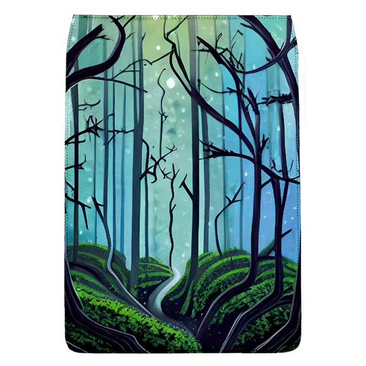 Nature Outdoors Night Trees Scene Forest Woods Light Moonlight Wilderness Stars Removable Flap Cover (L)