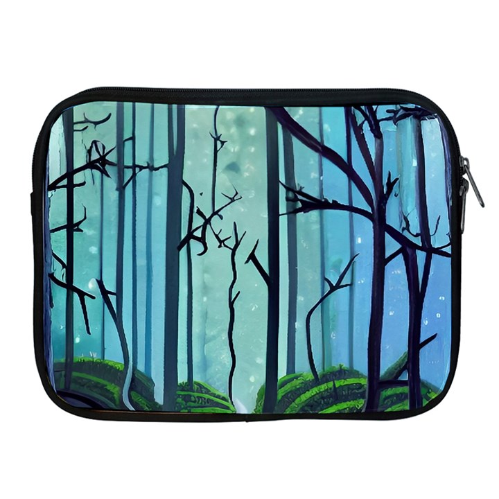 Nature Outdoors Night Trees Scene Forest Woods Light Moonlight Wilderness Stars Apple iPad 2/3/4 Zipper Cases