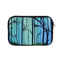 Nature Outdoors Night Trees Scene Forest Woods Light Moonlight Wilderness Stars Apple Macbook Pro 13  Zipper Case by Posterlux