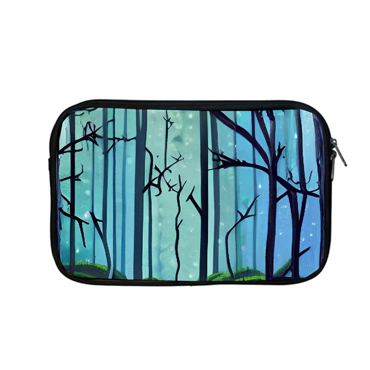 Nature Outdoors Night Trees Scene Forest Woods Light Moonlight Wilderness Stars Apple MacBook Pro 13  Zipper Case