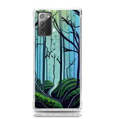 Nature Outdoors Night Trees Scene Forest Woods Light Moonlight Wilderness Stars Samsung Galaxy Note 20 Tpu Uv Case by Posterlux