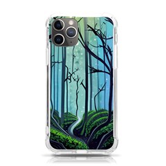 Nature Outdoors Night Trees Scene Forest Woods Light Moonlight Wilderness Stars Iphone 11 Pro 5 8 Inch Tpu Uv Print Case by Posterlux